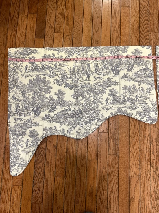 Ellis Curtain Victoria Park Toile lined swag valance classic French country - Picture 3 of 4